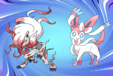 Pokemon Fan Designs Hisuian Zoroark and Sylveon Fusion Art