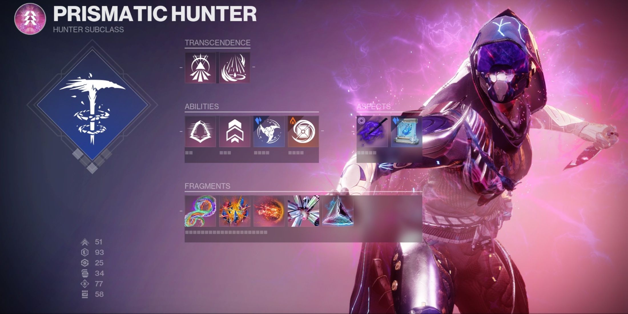 Destiny 2 Prismatic Hunter Subclass Screen