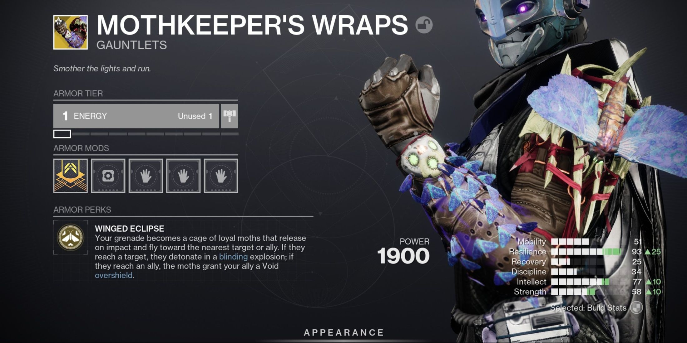 Destiny 2 Mothkeeper's Wraps