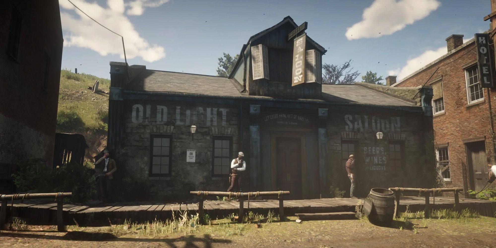 An image of the Van Horn Trading Post Saloon from Red Dead Redemption 2.