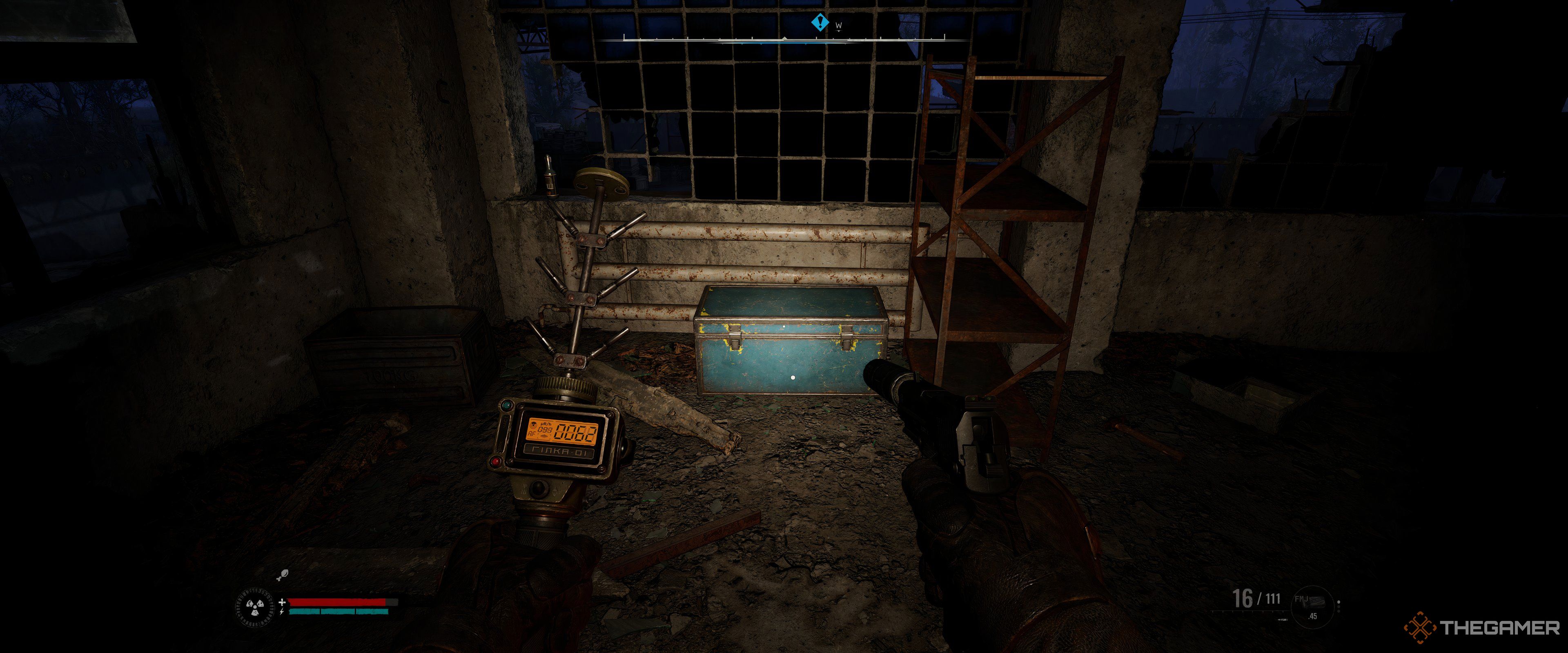 Stash with Pistol Suppressor in Stalker 2: Heart of Chornobyl.