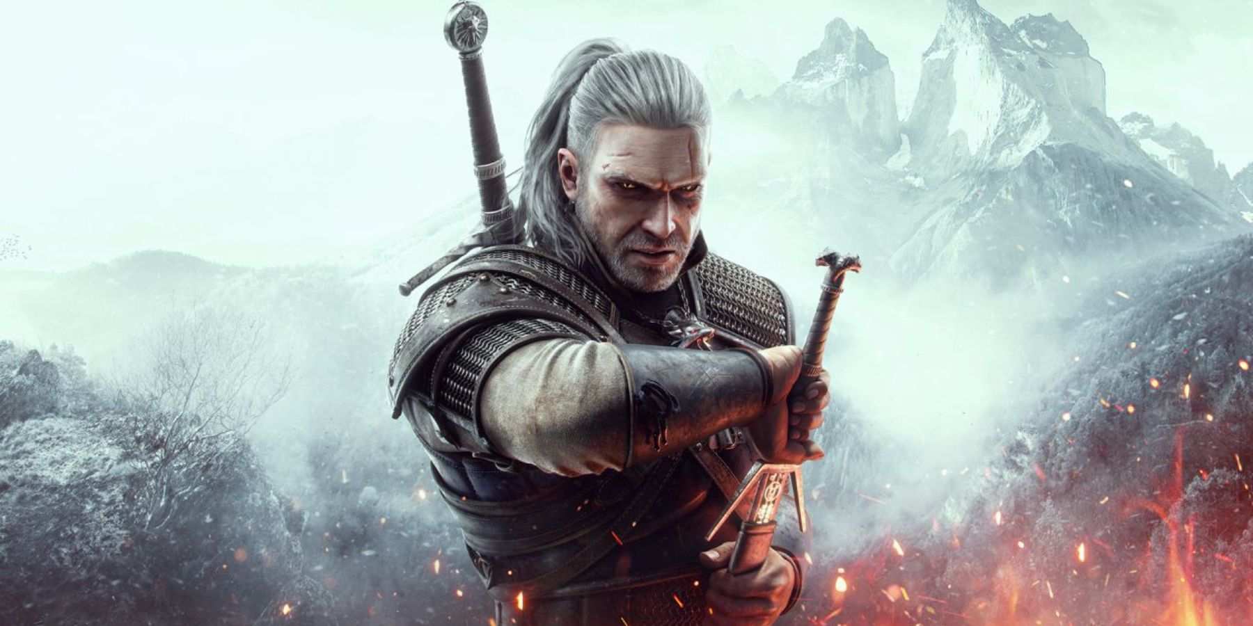 geralt from the witcher 3 cover art