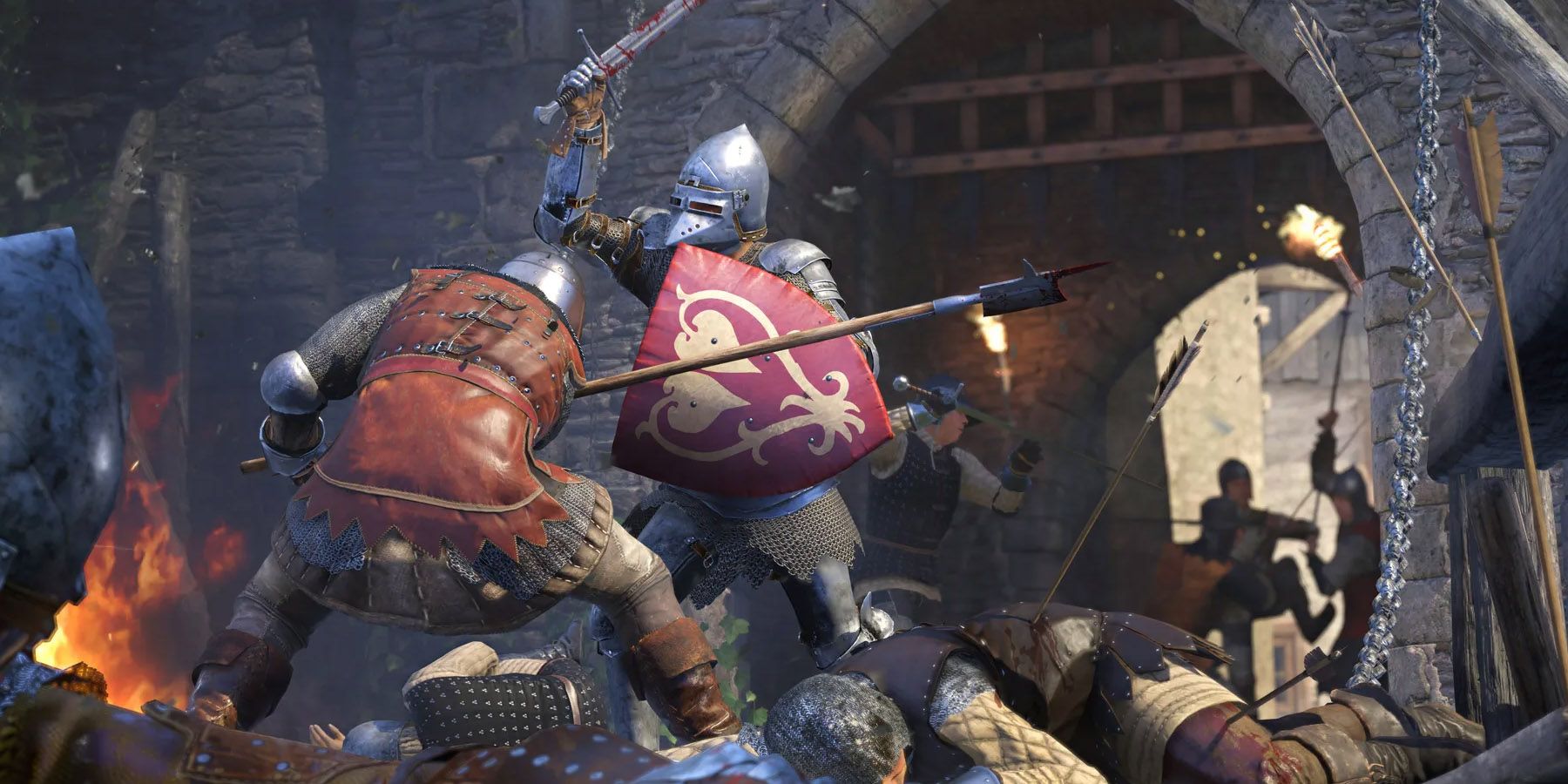 Battle by a gate in Kingdom Come Deliverance