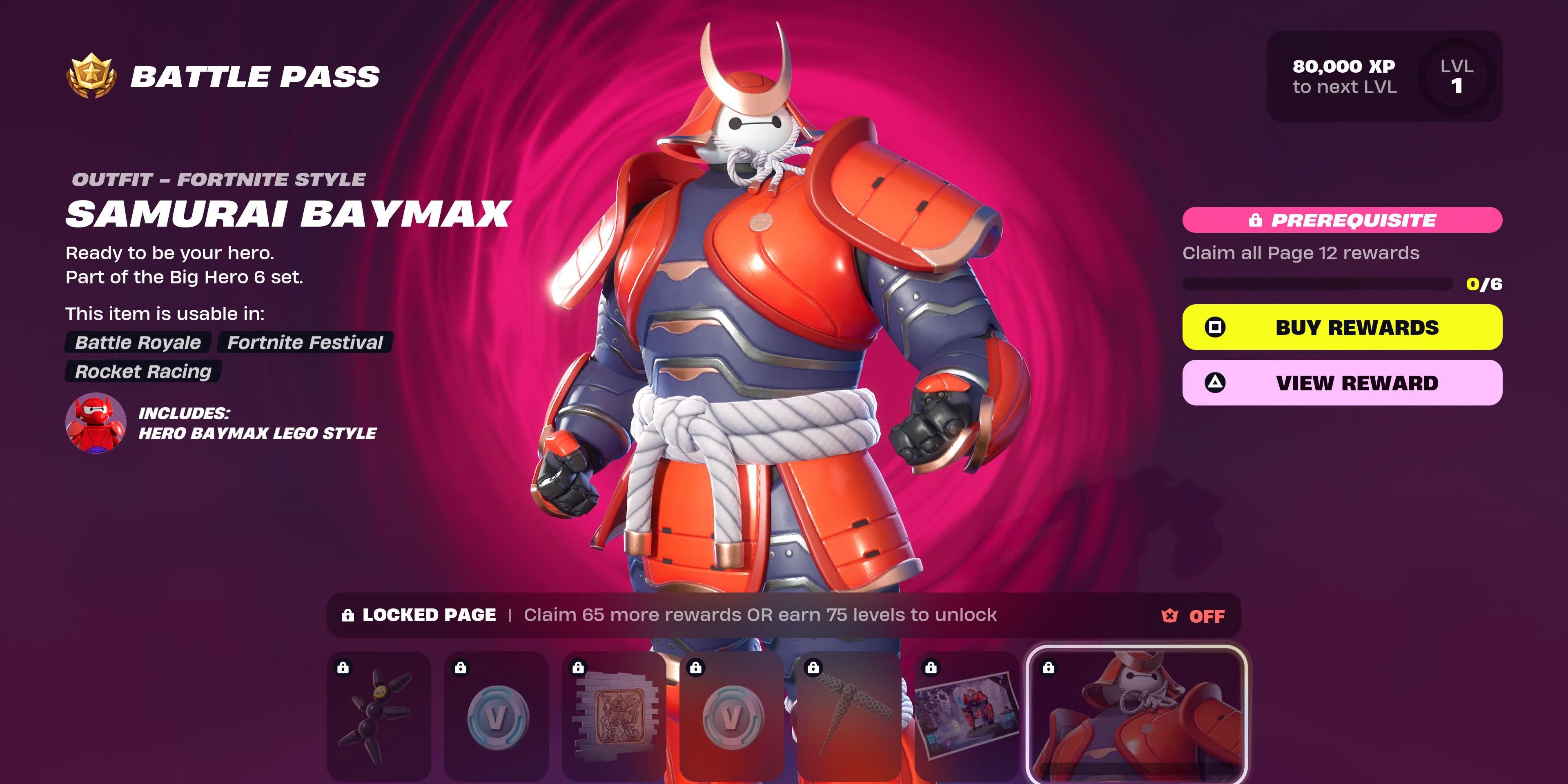 samurai baymax skin