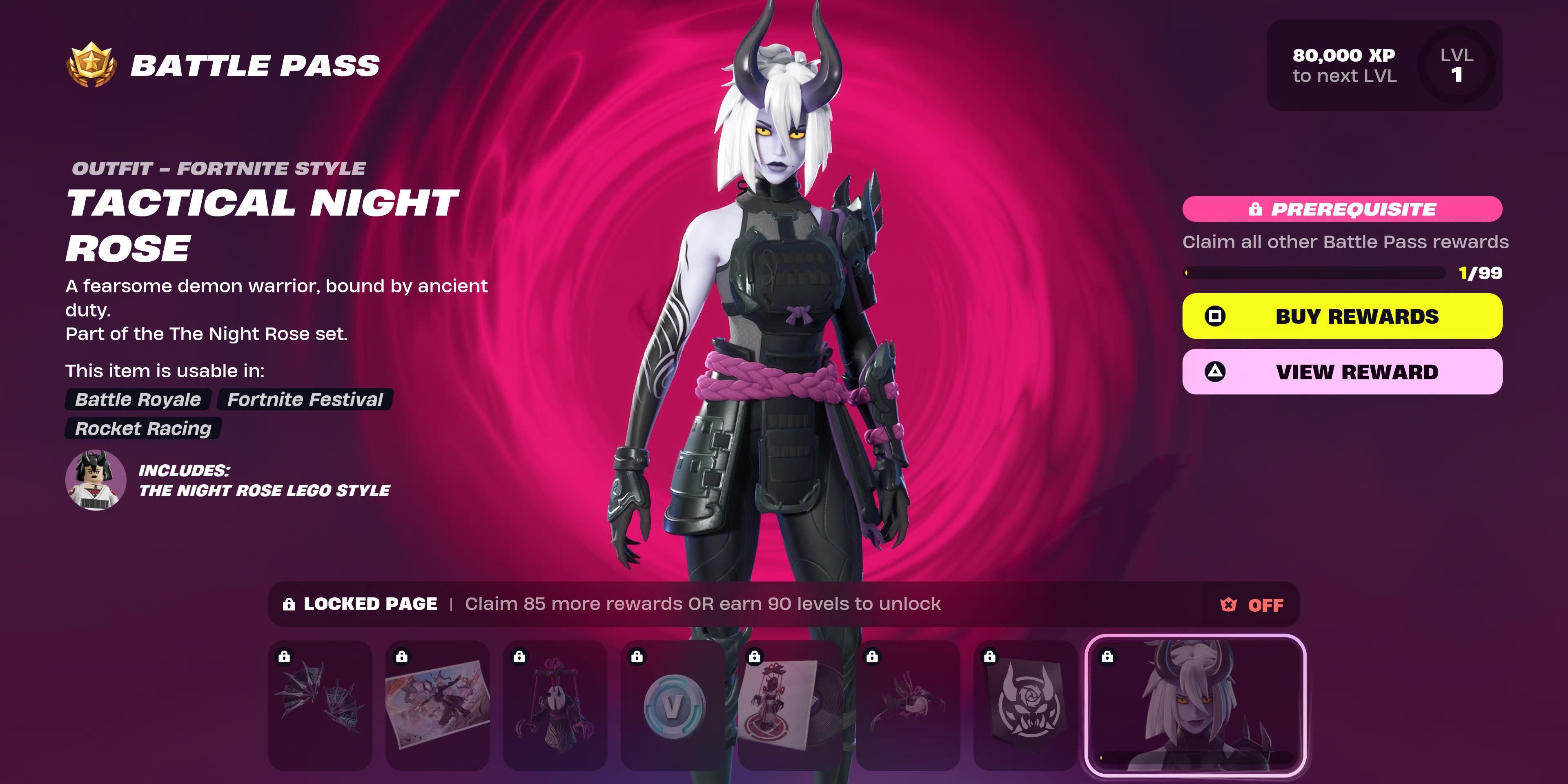 tactical night rose skin