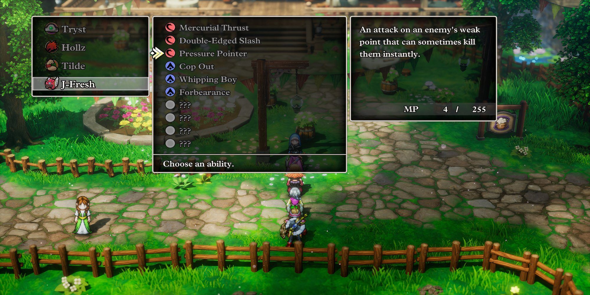 Pressure Pointer ability in Dragon Quest 3 HD-2D Remake