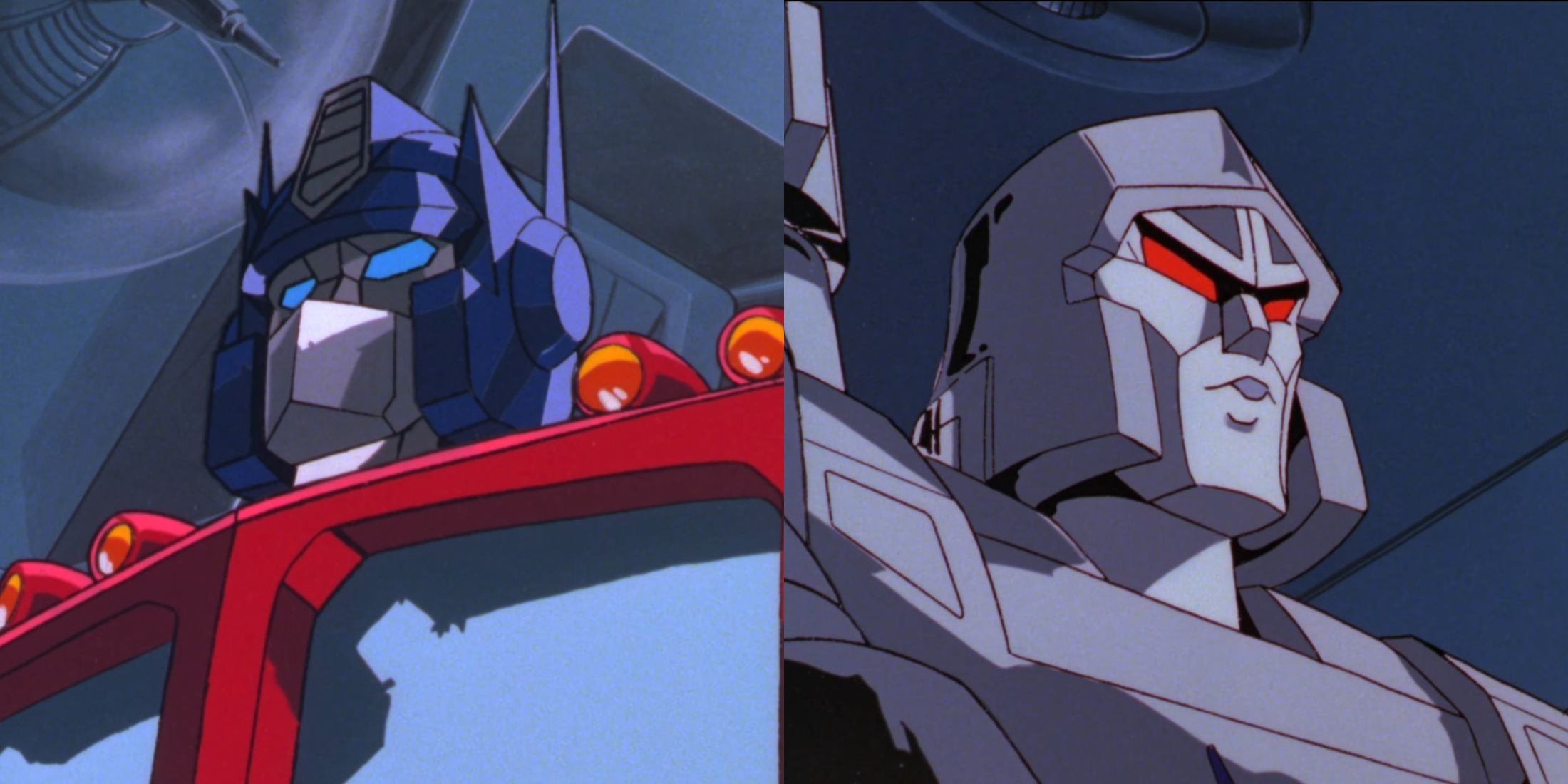 Optimus Prime heroically challenges Megatron to the ultimate battle in Transformers: The Movie (1986) 