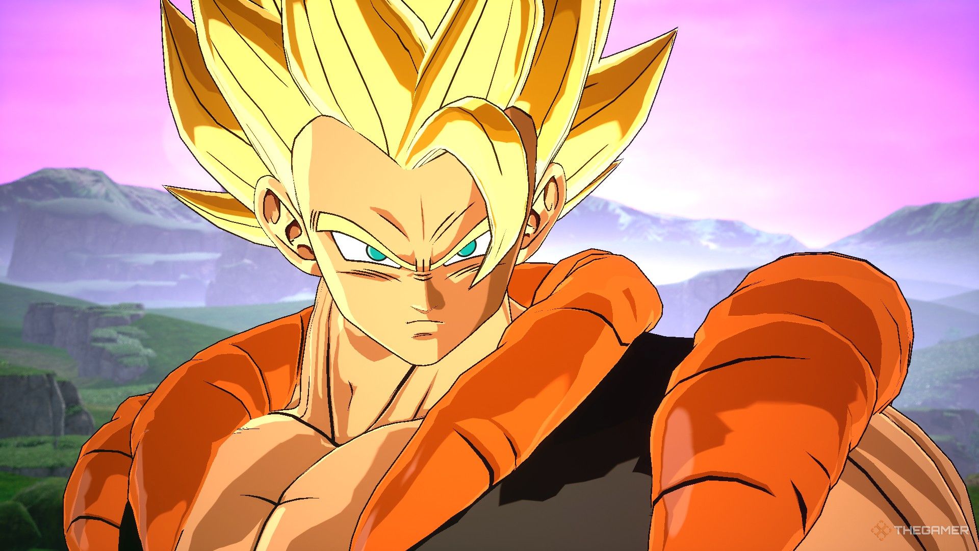 Dragon Ball Sparking Zero image showing Gogeta as a super saiyan.