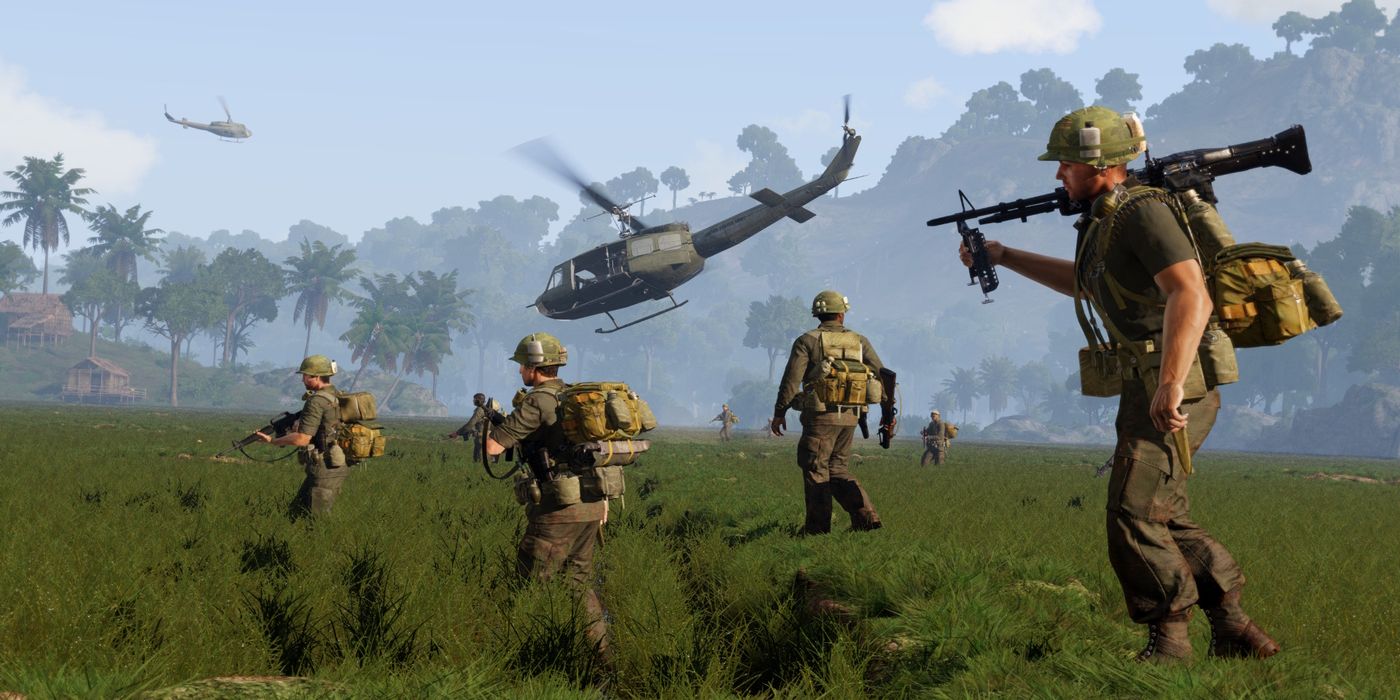 SOG Prairie Fire platoon on patrol in Arma 3 