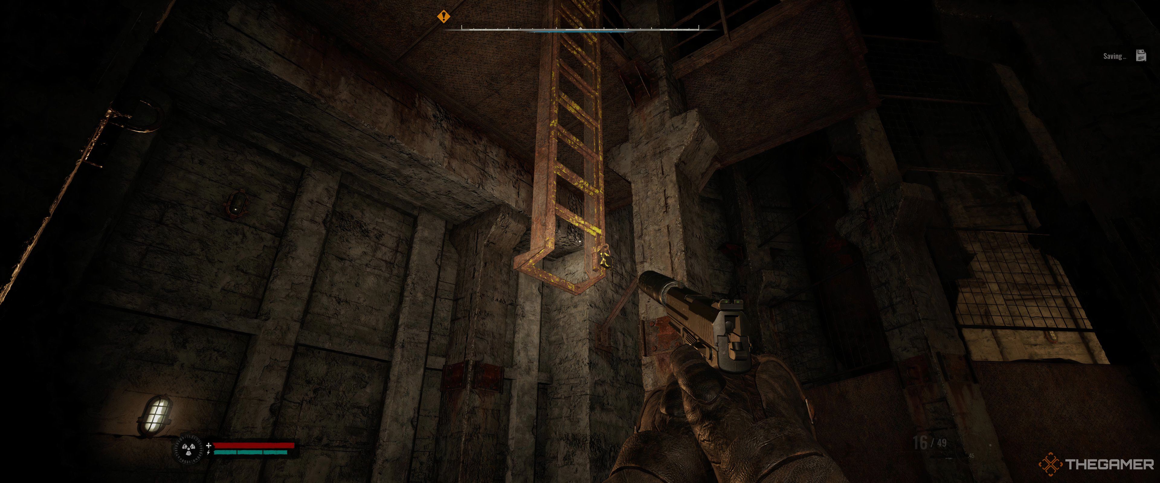 A ladder with a padlock in Stalker 2: Heart of Chornobyl.