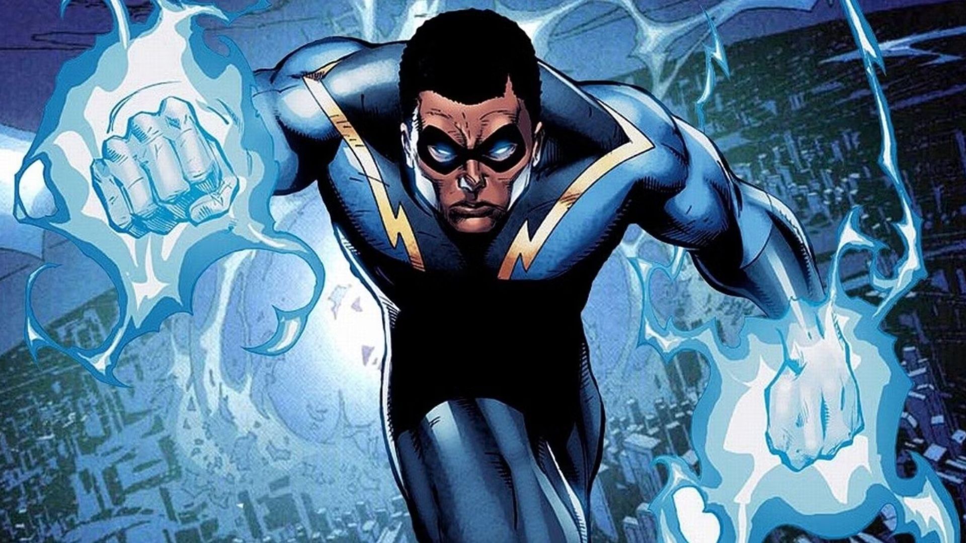 Black Lightning from the Static Shock comic book series.