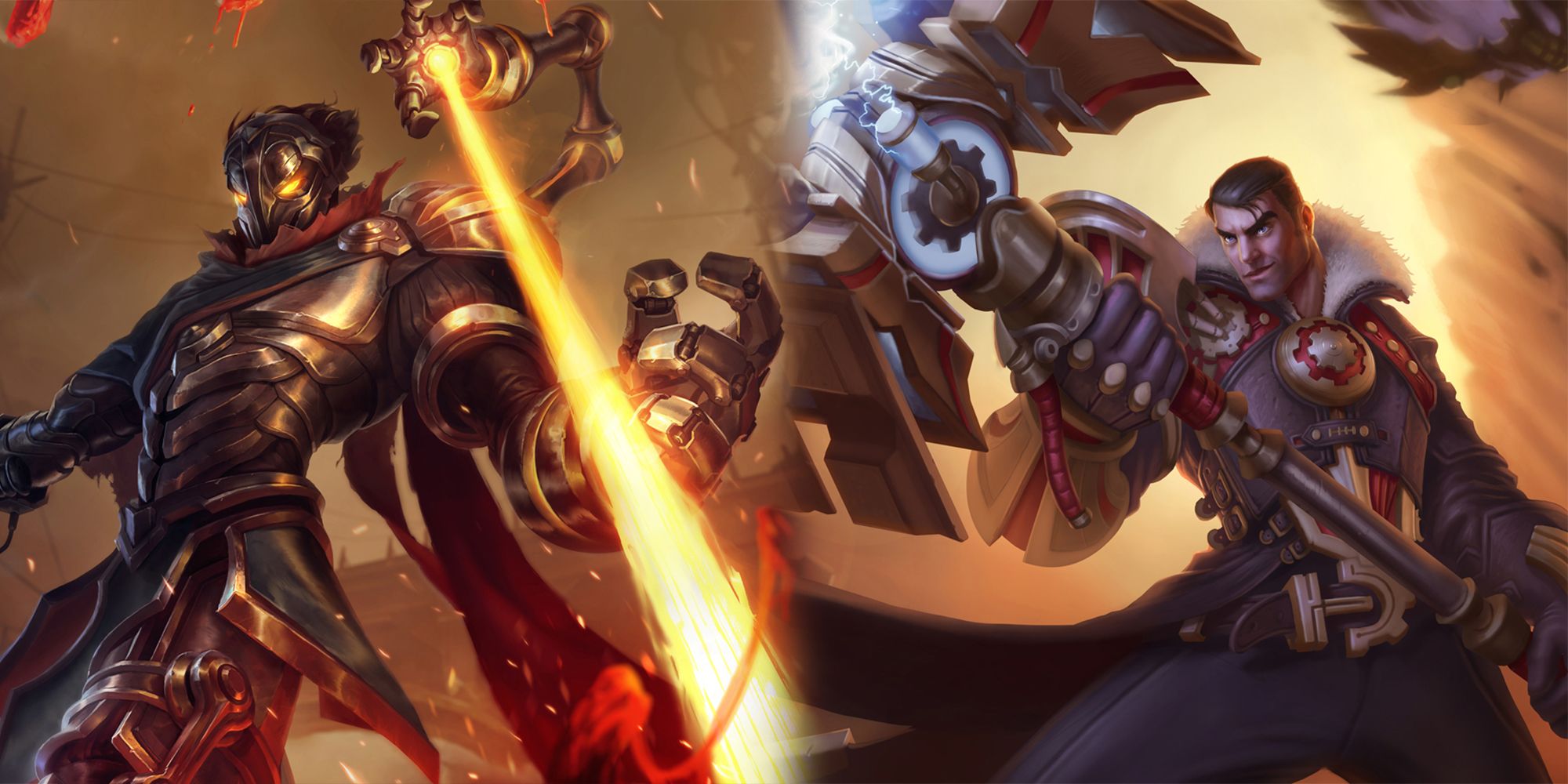 League of Legends - Jayce And Viktors Splash Art Side By Side