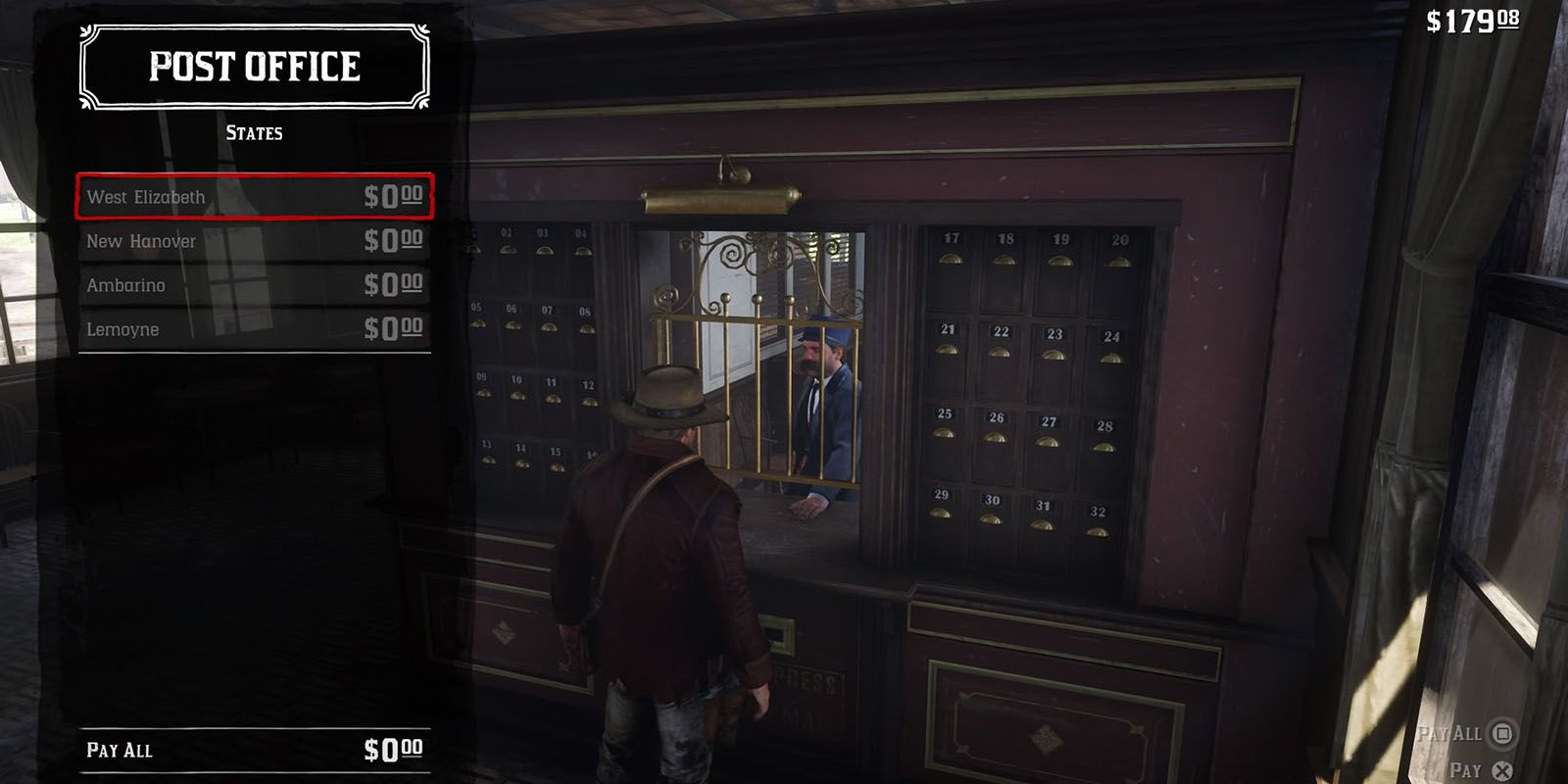 Arthur at Post Office in Red Dead Redemption 2