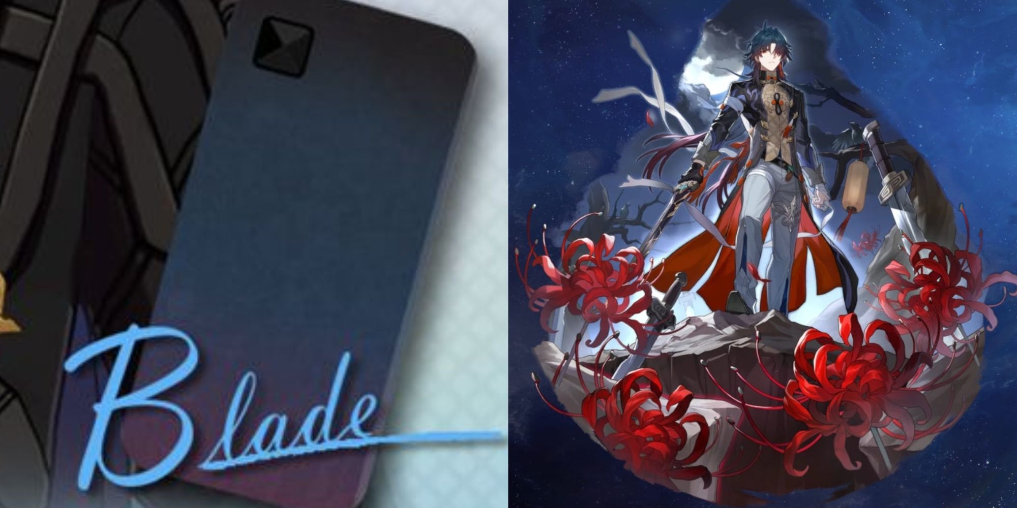 Blade's phone case and character portrait in Honkai: Star Rail.