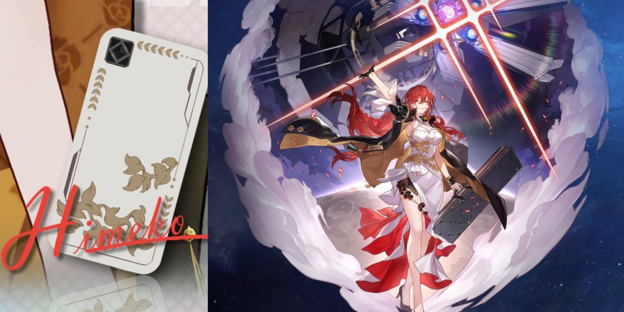 Himeko's phone case and character portrait in Honkai: Star Rail.