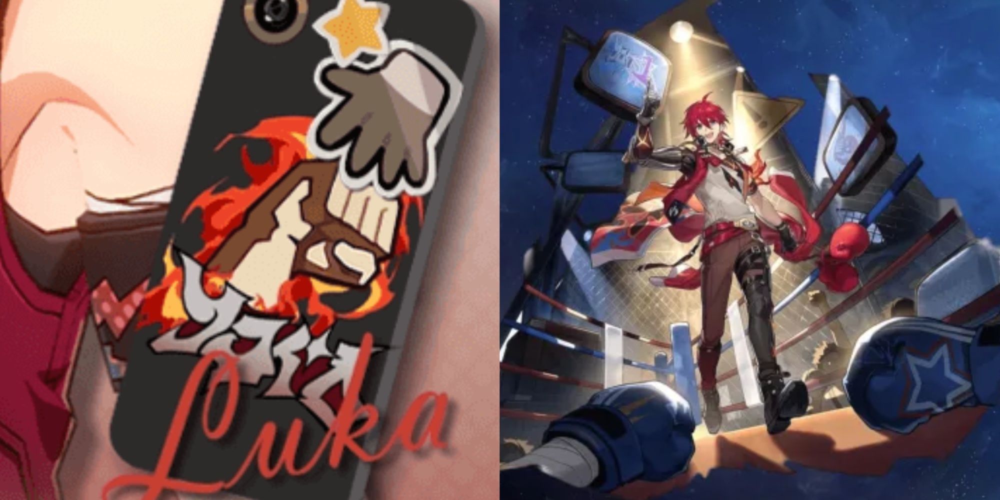 Luka's phone case and character portrait in Honkai: Star Rail.