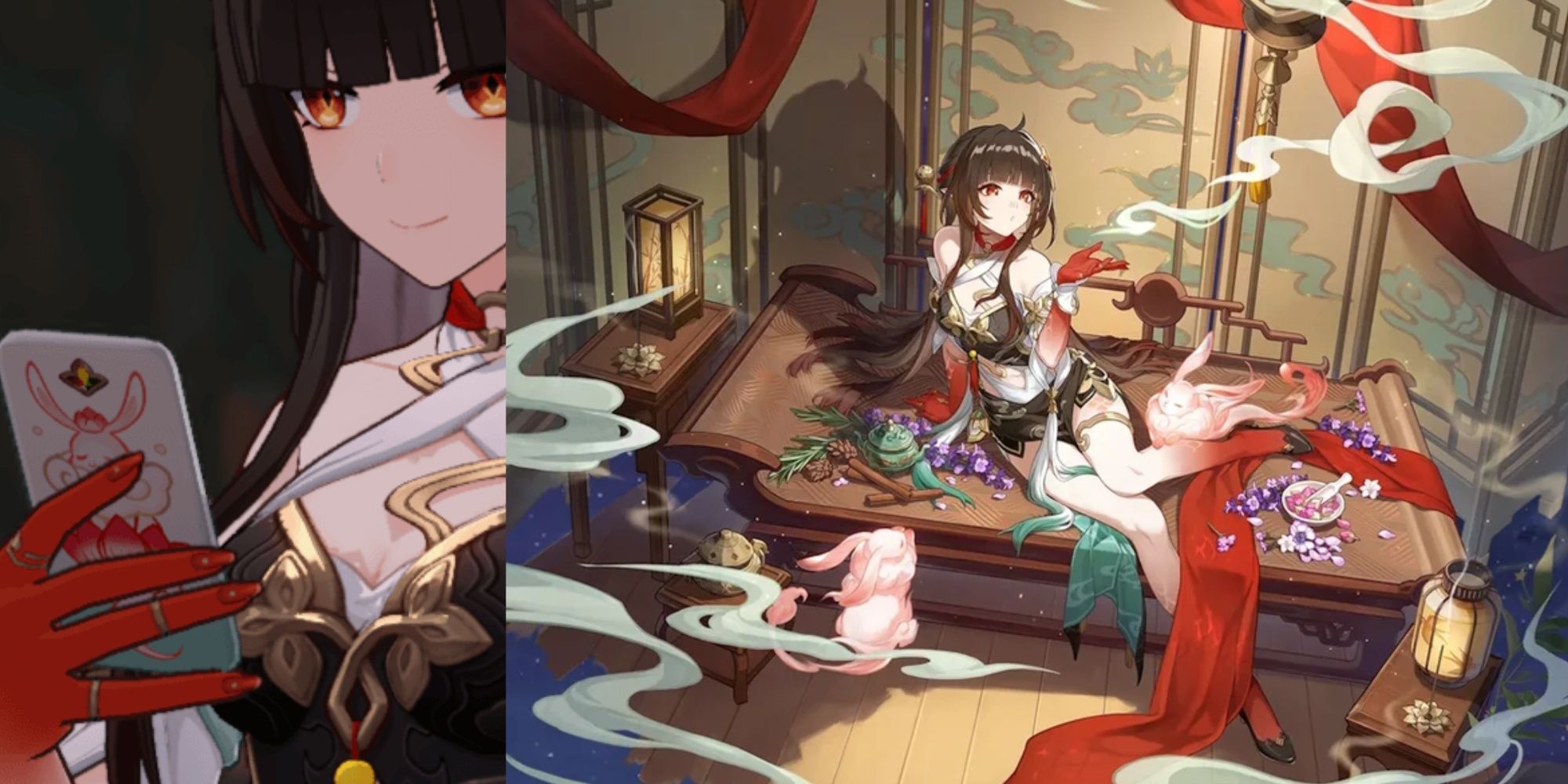 Lingsha's phone case and character portrait in Honkai: Star Rail.