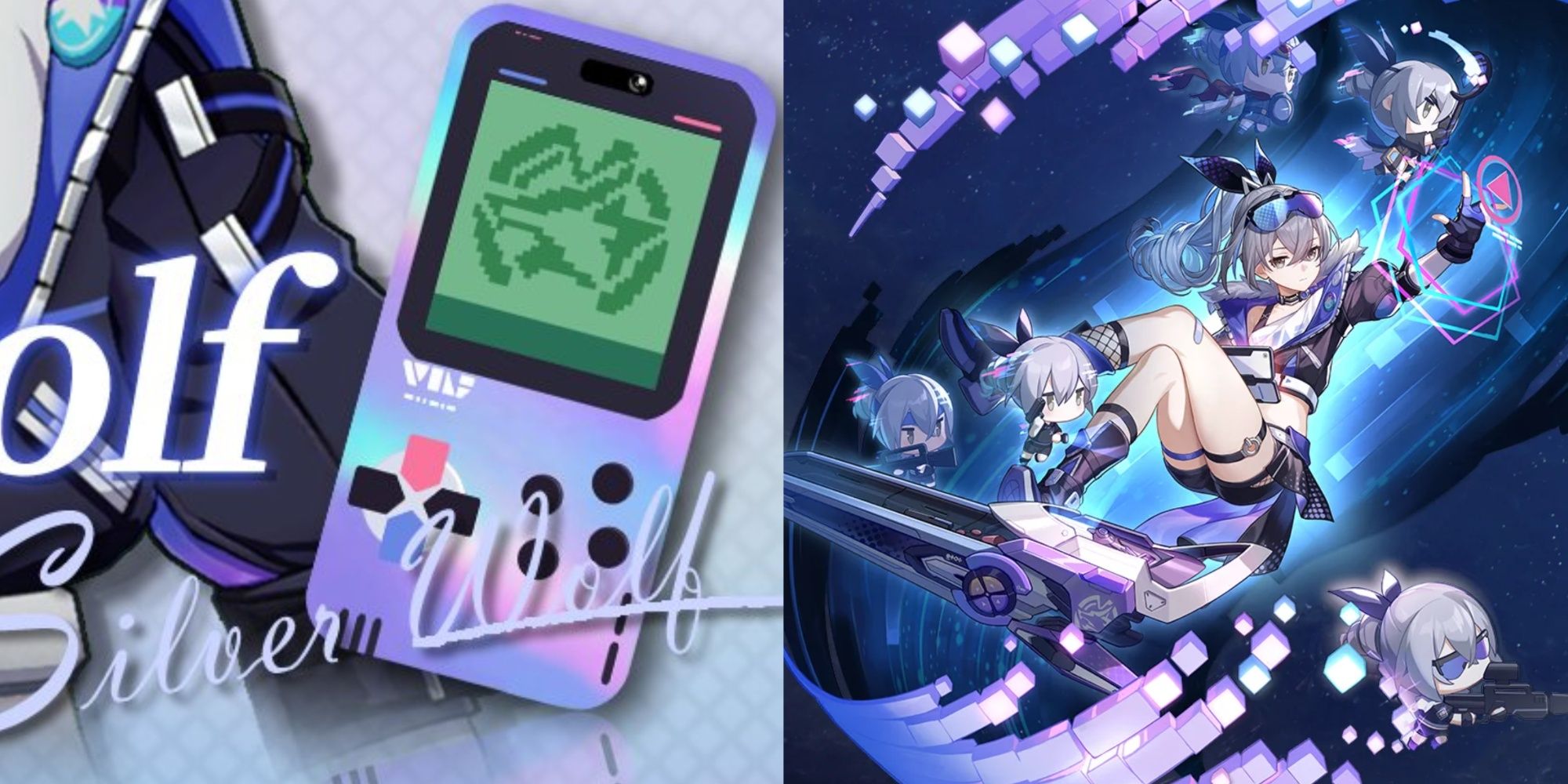 Silver Wolf's phone case and character portrait in Honkai: Star Rail.