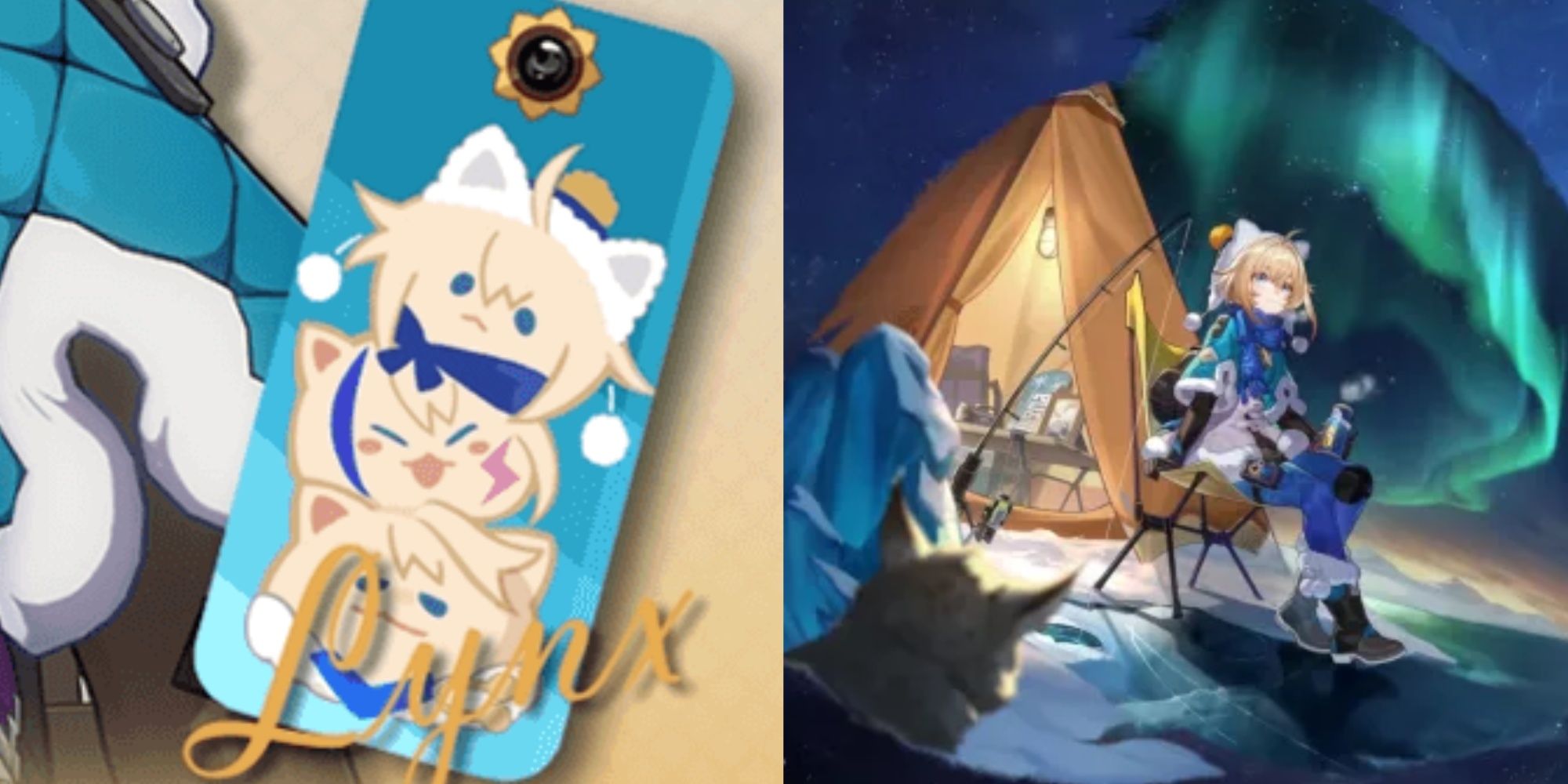 Lynx's phone case and character portrait in Honkai: Star Rail.