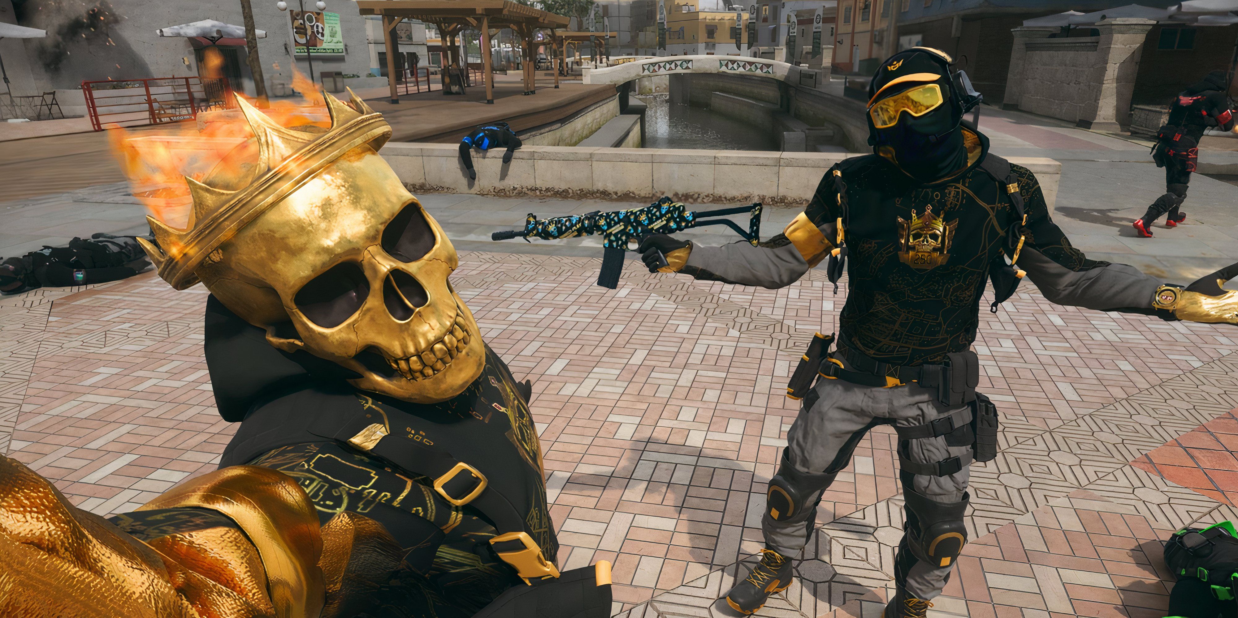 New skins from Call of Duty Black Ops 6 featuring a lot of gold accents