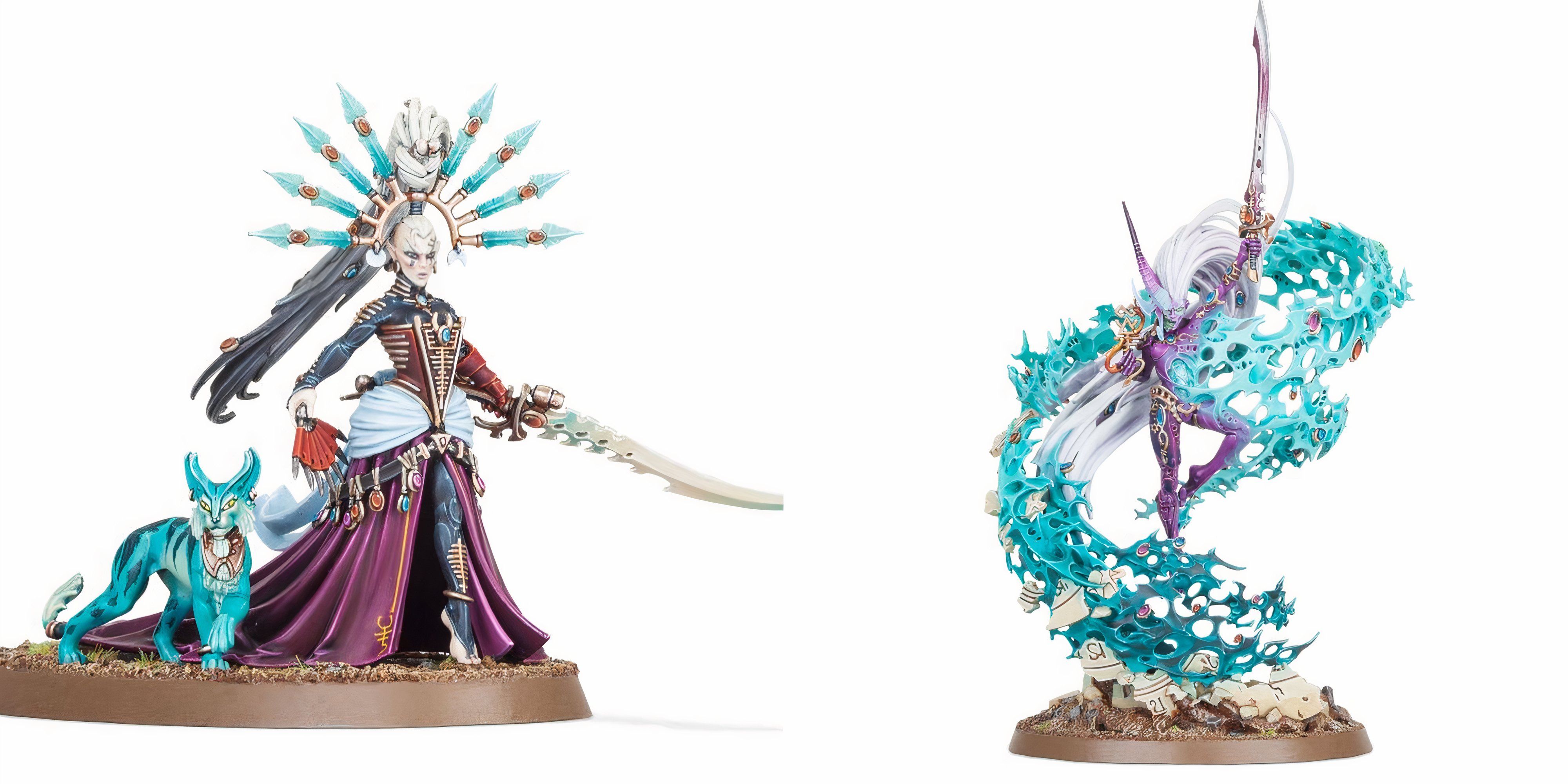 Warhammer 40K: 7 Reasons to Play Aeldari Miniatues of Yvraine and the Yncarne 