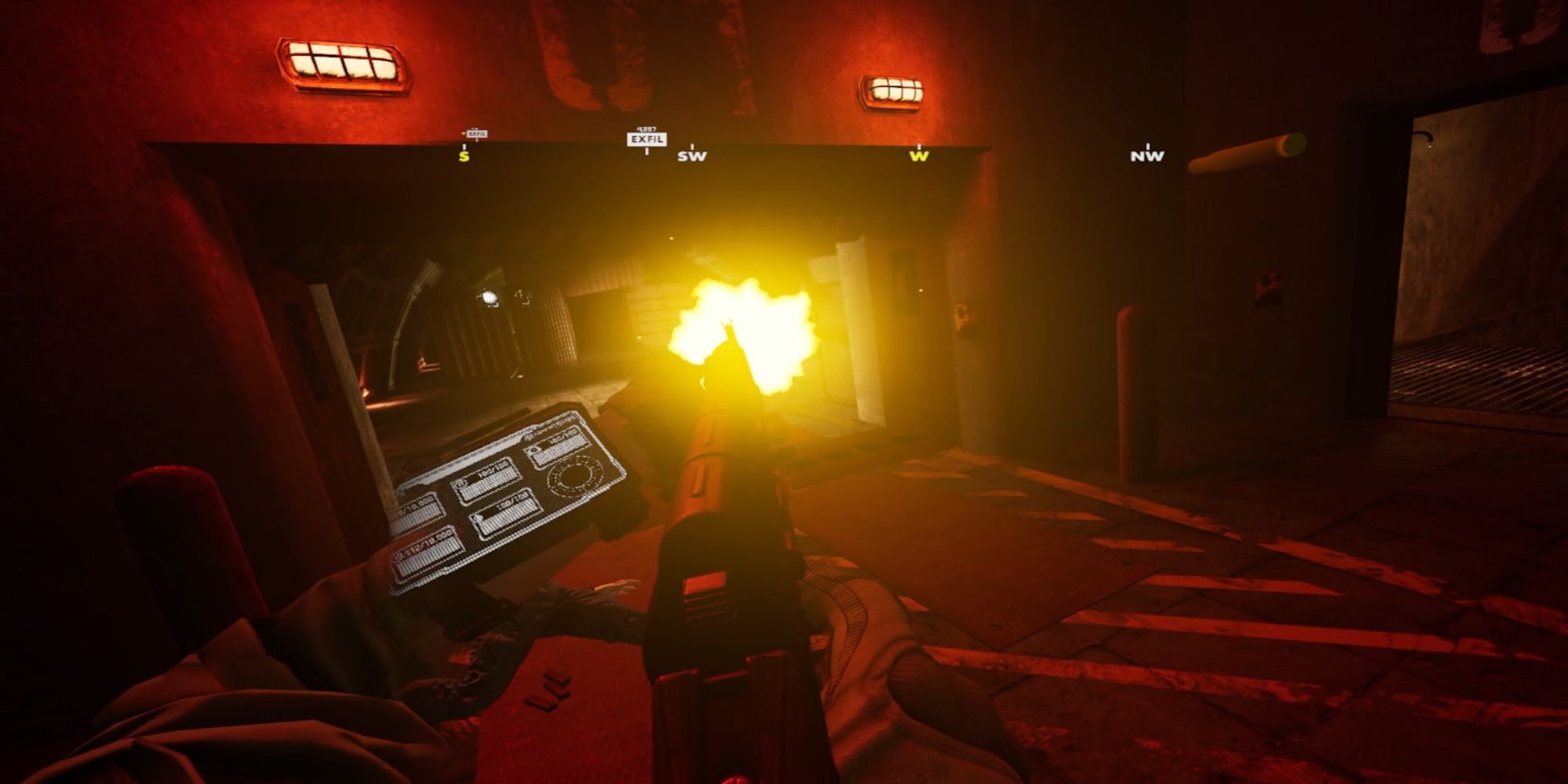 Ghosts of tabor, player bursts fire at enemy soldiers using an assault rifle