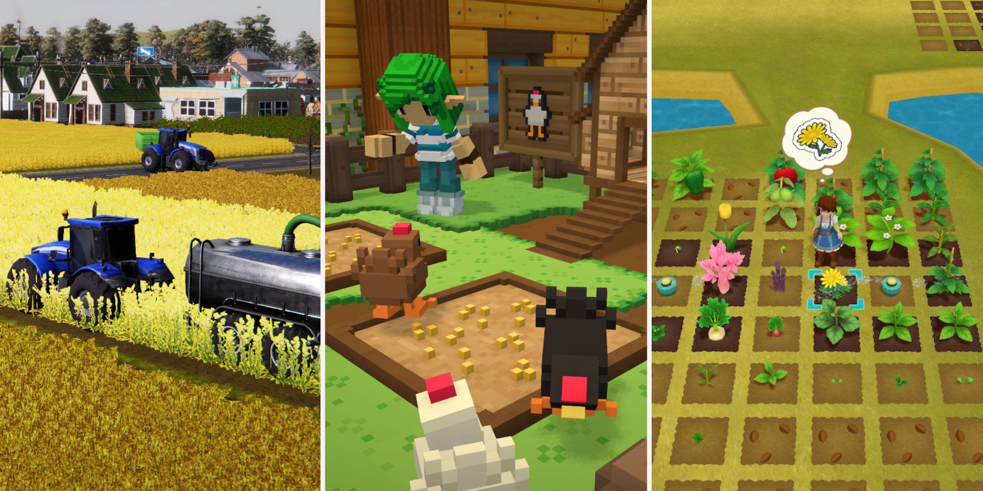 Best Farming Sims split image farming management sims, staxel and harvest moon farms