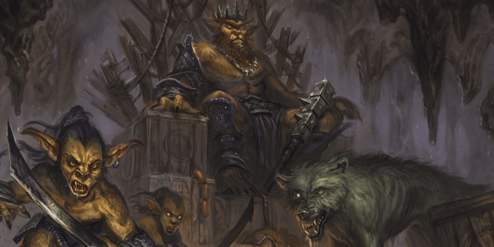 DUngeons & Dragons image showing Klarg the Bugbear as King.