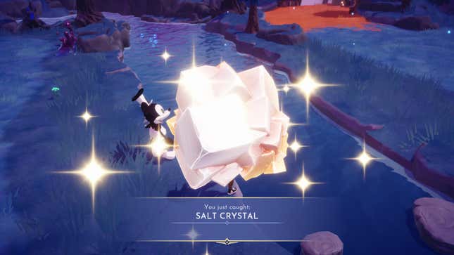 A large Salt Crystal hovers on the screen.