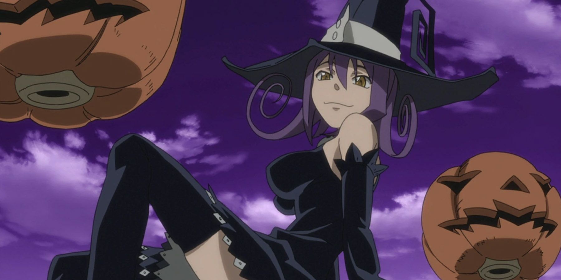 Blair In Soul Eater With Pumpkin Lanterns