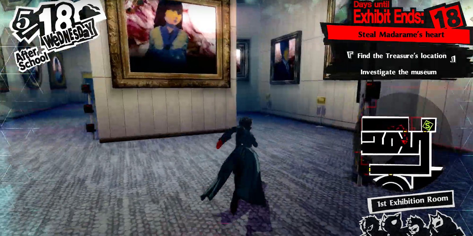 Joker explores Madarame's mind palace in Persona 5.