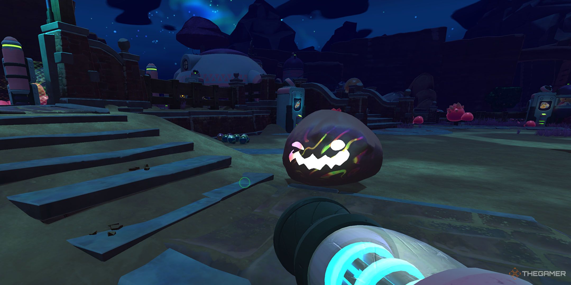 A Tarr Slime in Slime Rancher.