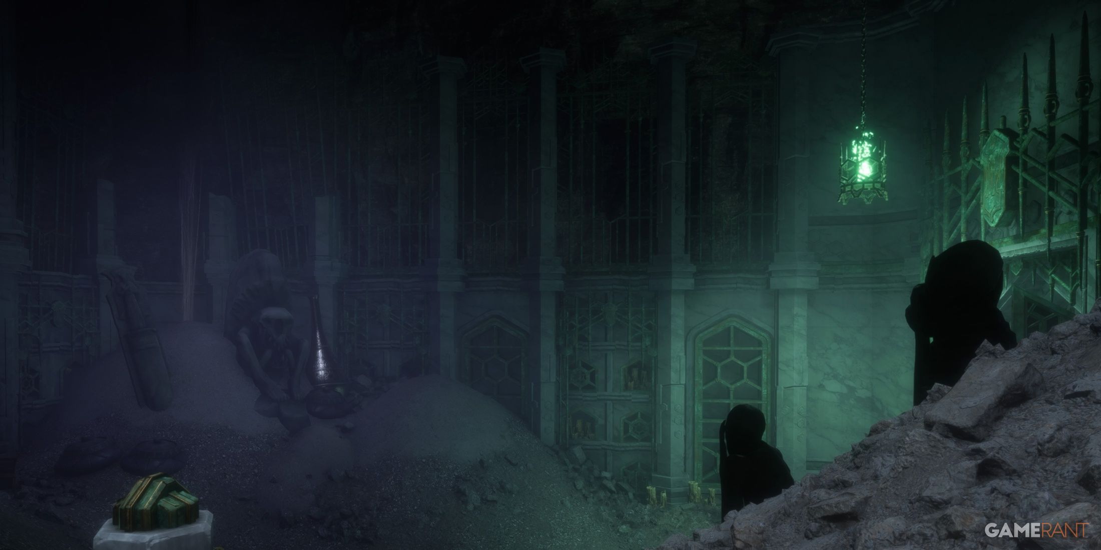 The entrance to the lower levels of the Necropolis in Dragon Age: The Veilguard