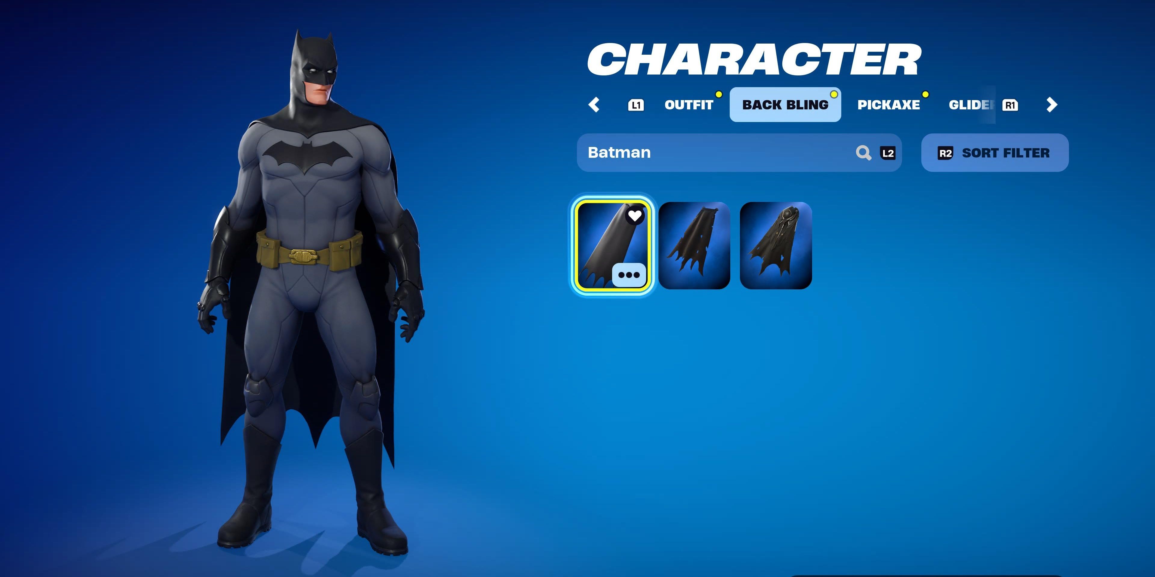 batman costume in fortnite