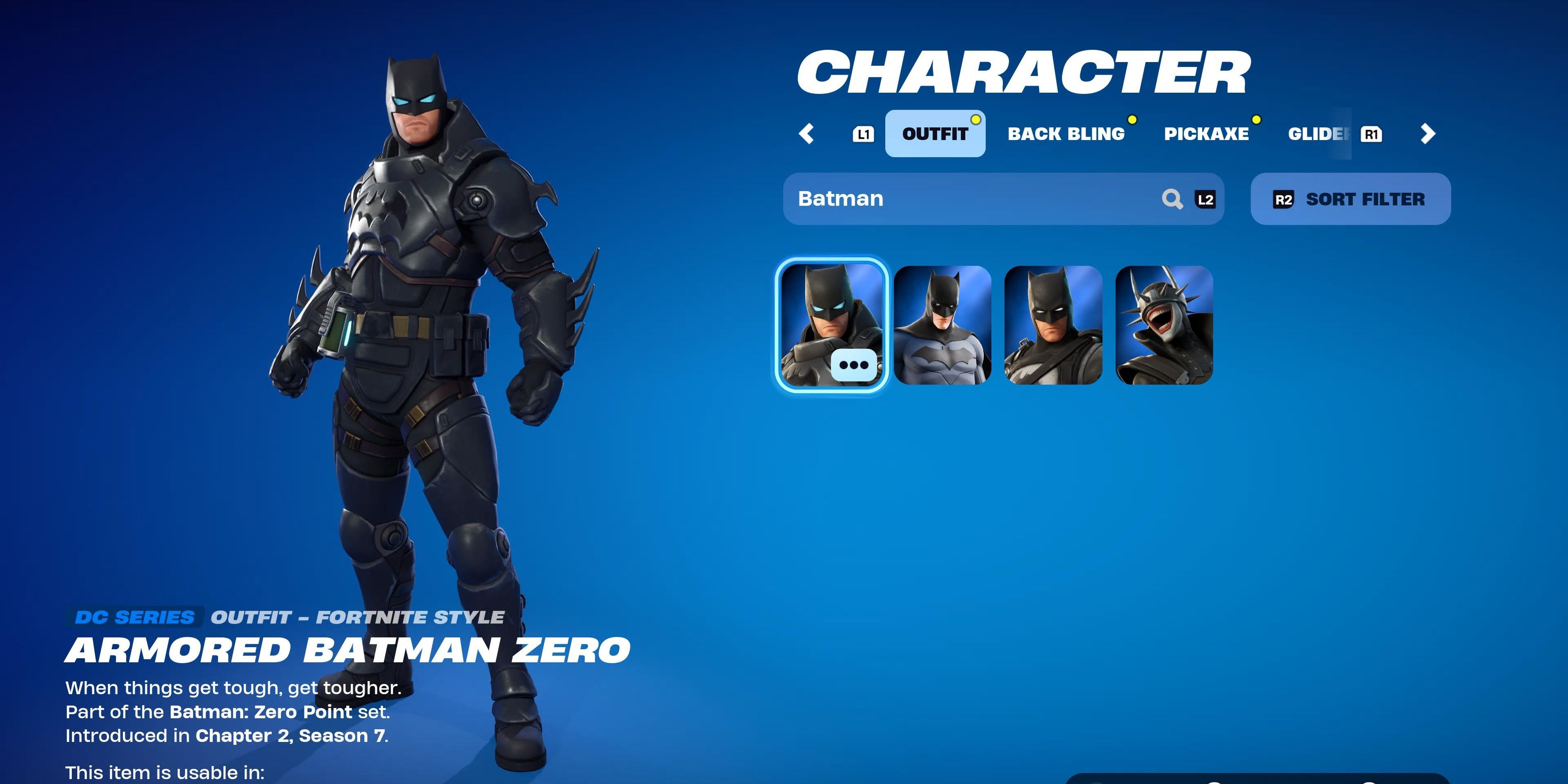 armored batman zero in fortnite