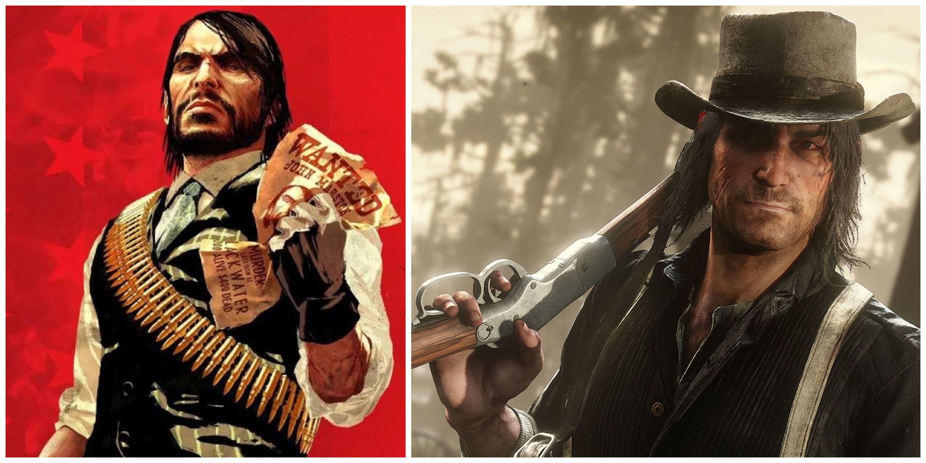 John Marston next to John Marston in RDR2 