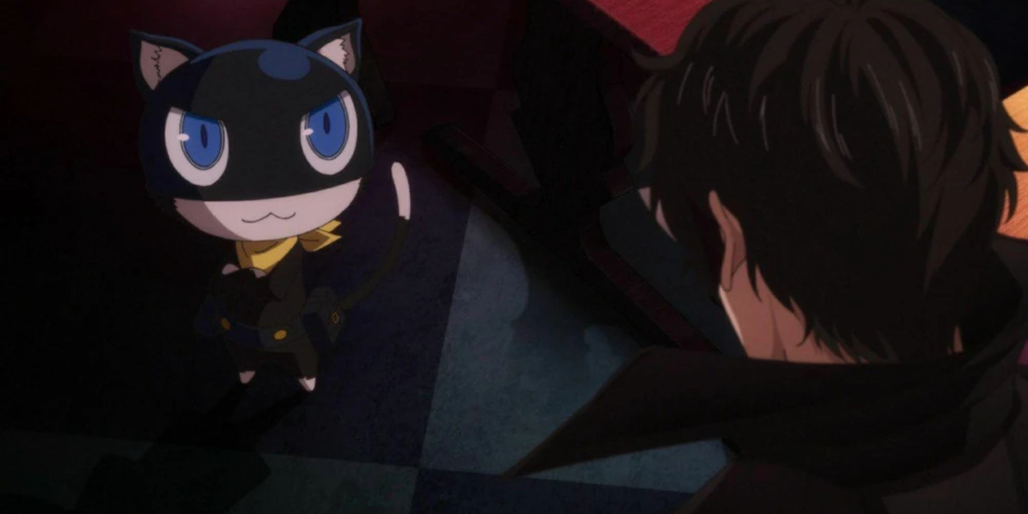 Morgana and Joker in the anime.