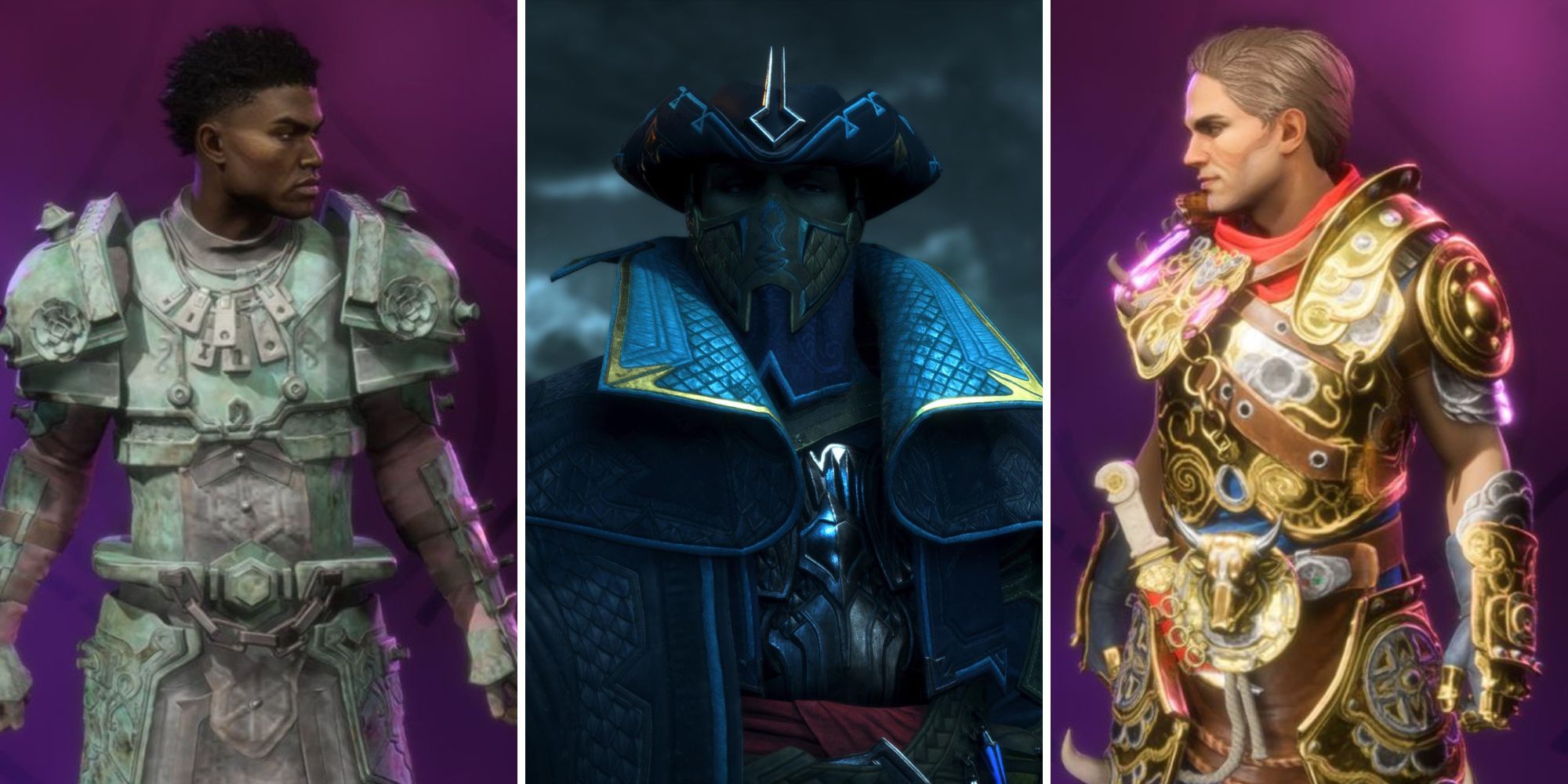 A grid of three of the factions in Dragon Age: The Veilguard