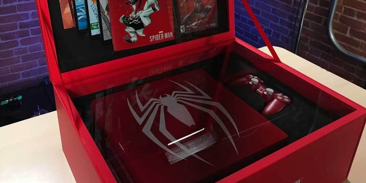 Image of the Sony PlayStation 4 Pro Spider-Man VIP Kit.