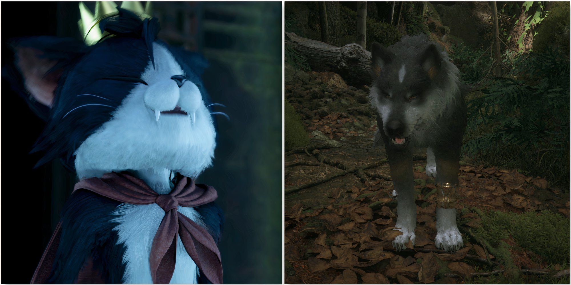 Cait Sith in Final Fantasy 7 Rebirth and Torgal in Final Fantasy 16