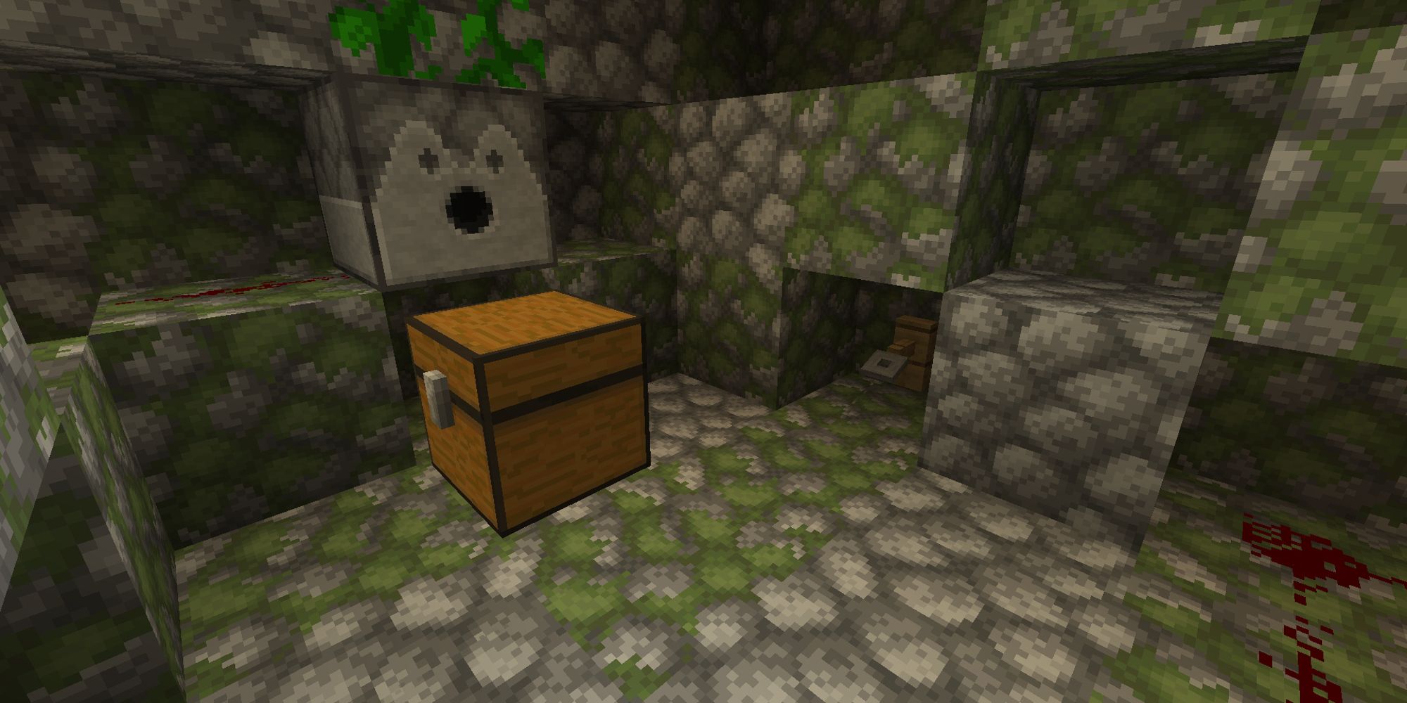 A chest with tripwire and dispenser nearby.