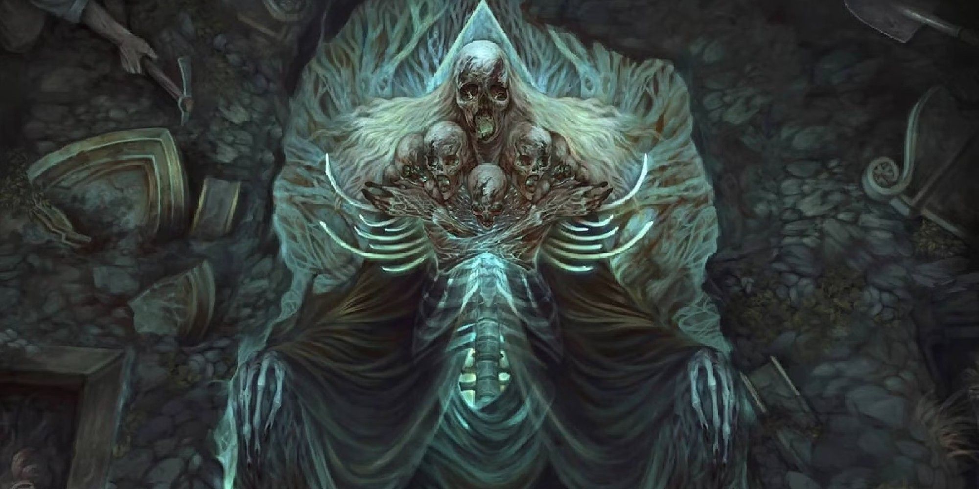 Dungeons & Dragons image showing miners unerthing Myrkul.