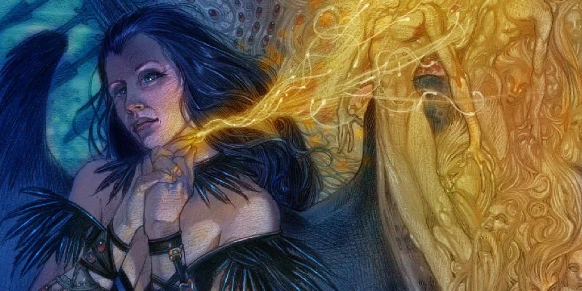 Dungeons & Dragons image showing the Raven Queen absorbing souls.