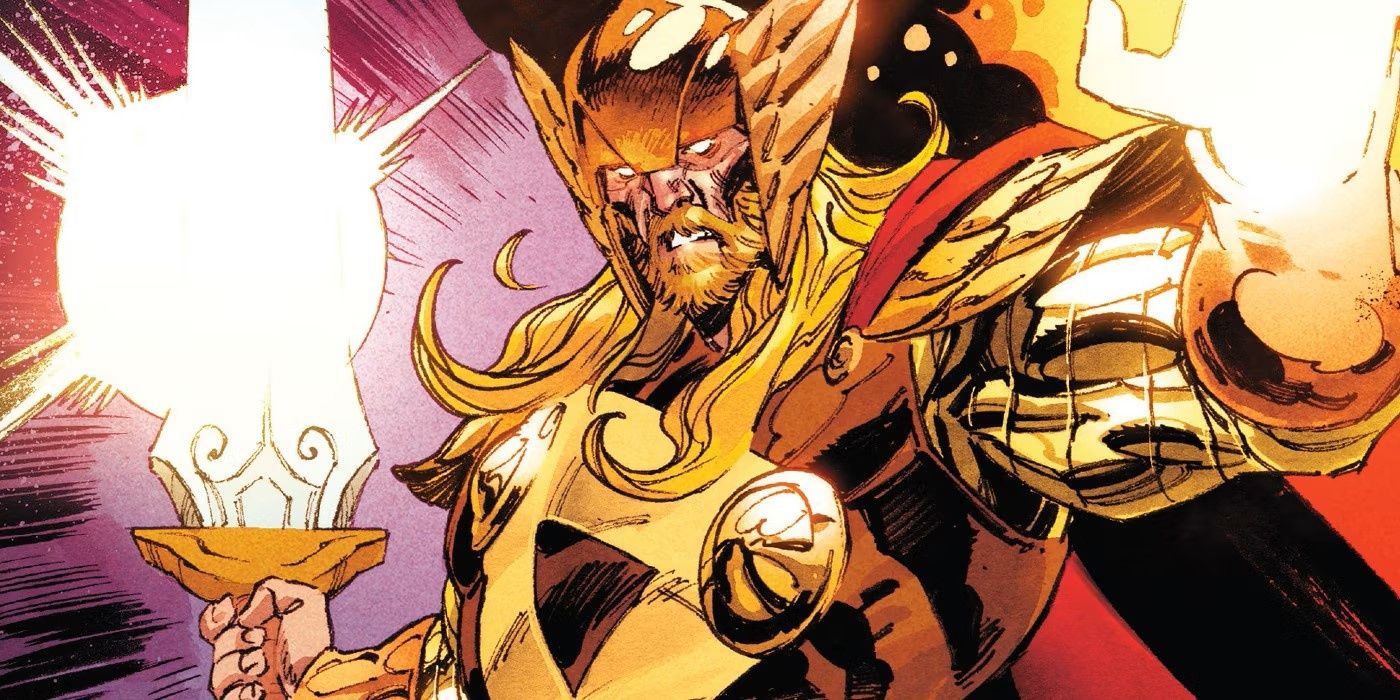 thor wearing gold armor 