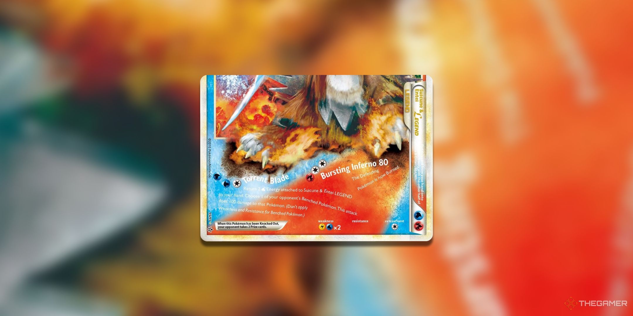 Suicune And Entei Legend Bottom Half Unleashed Pokemon TCG Card Art.