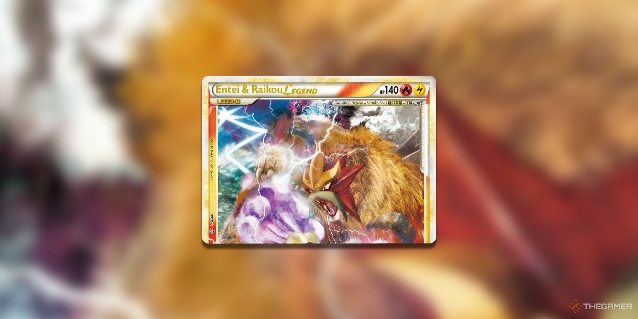 Entei and Raikou Legend Top Half from Unleashed Pokemon TCG Card Art.