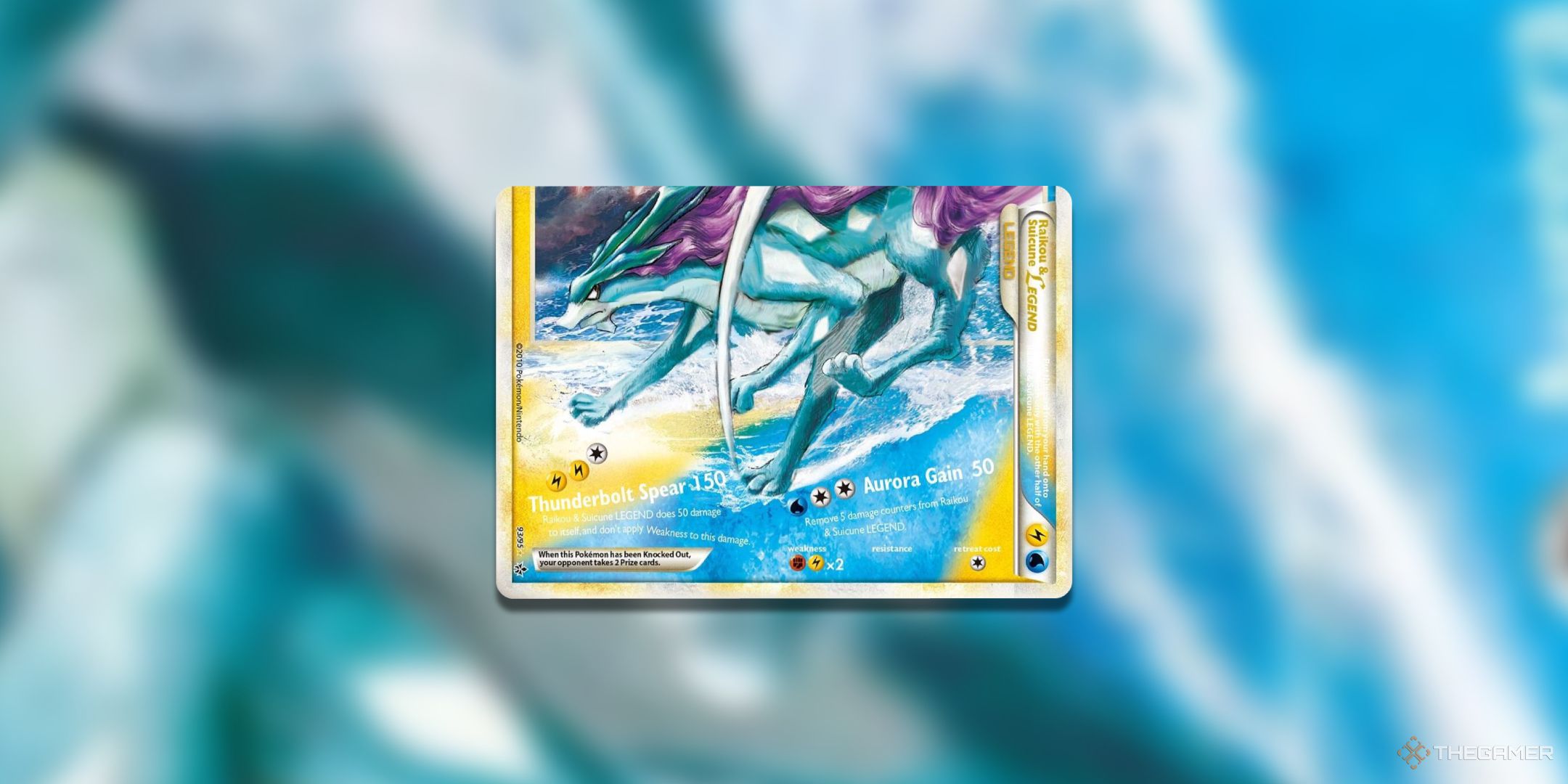 Raikou And Suicune Legend Bottom Half Unleashed Pokemon TCG Card Art.