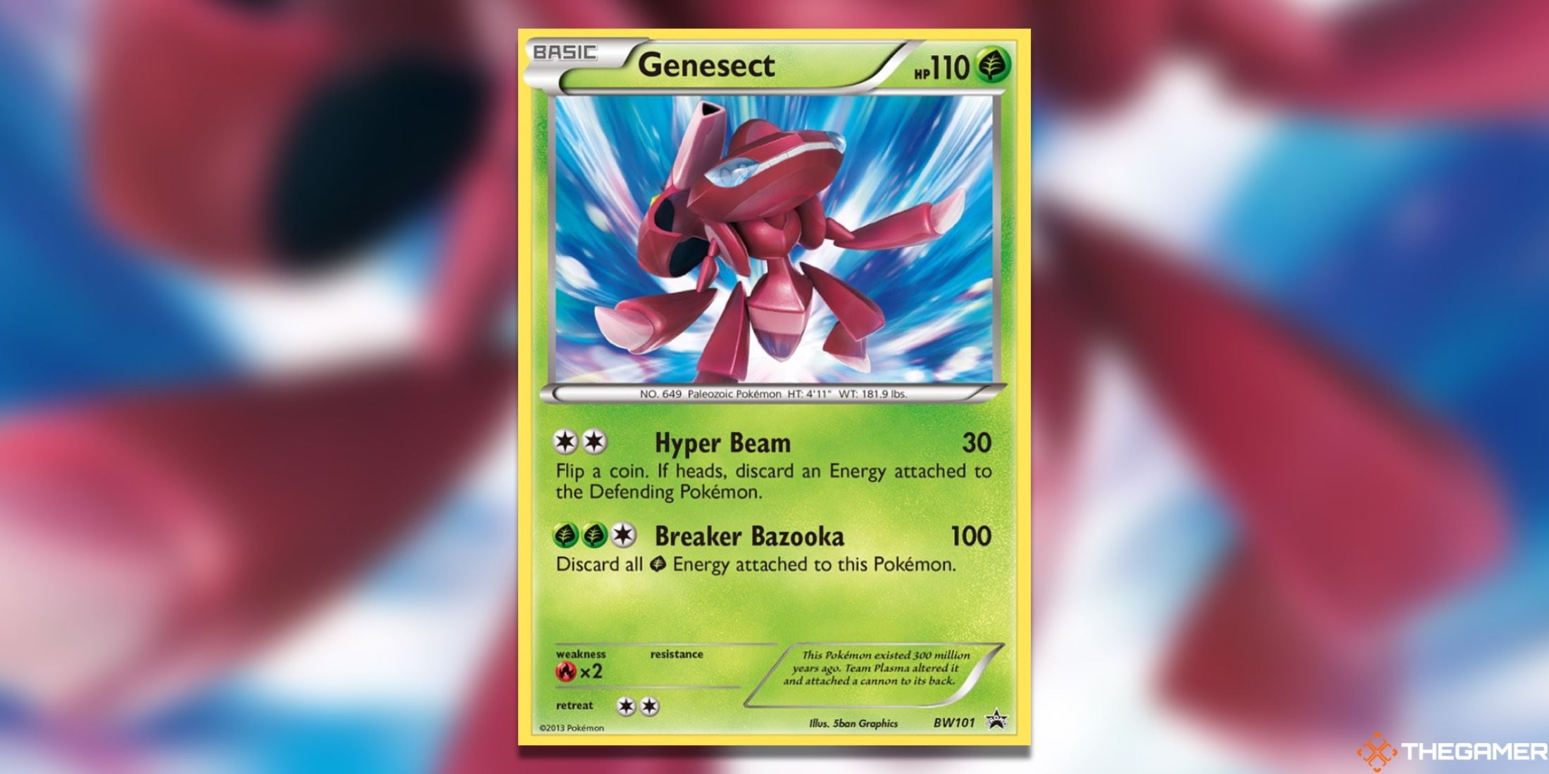 The Genesect Black and White Promo from the Pokemon TCG.