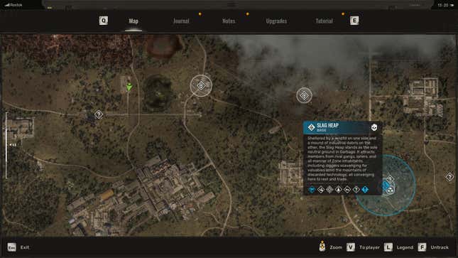 A screenshot of the Stalker 2 map shows the location of the Riemann SMG at the player’s location.