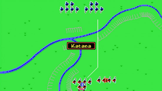 Best samurai games: a crunchy green land with armies either side